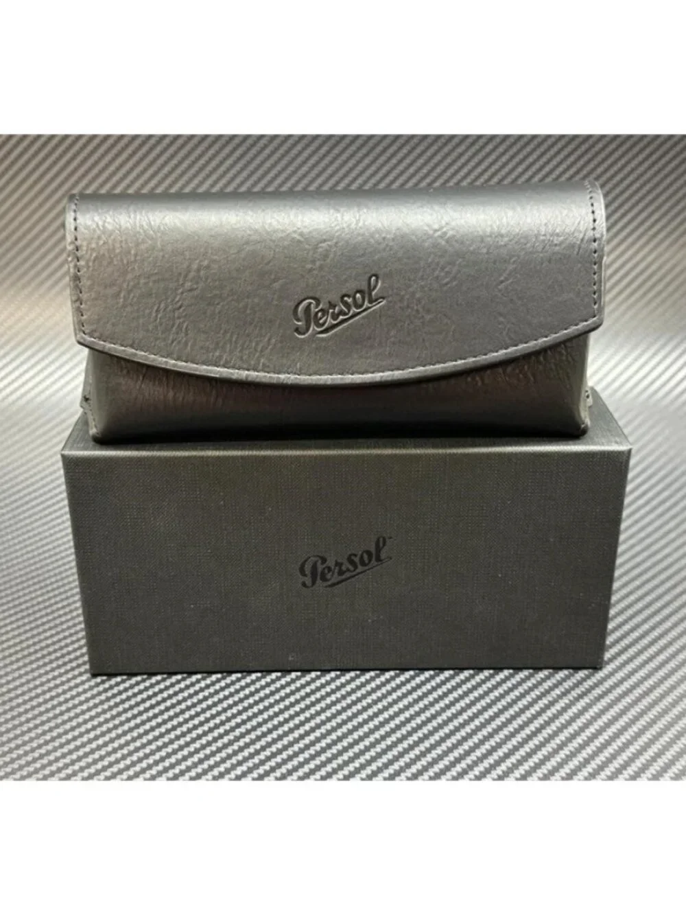 New Persol Men Striped Brown Sunglasses 53-20-145